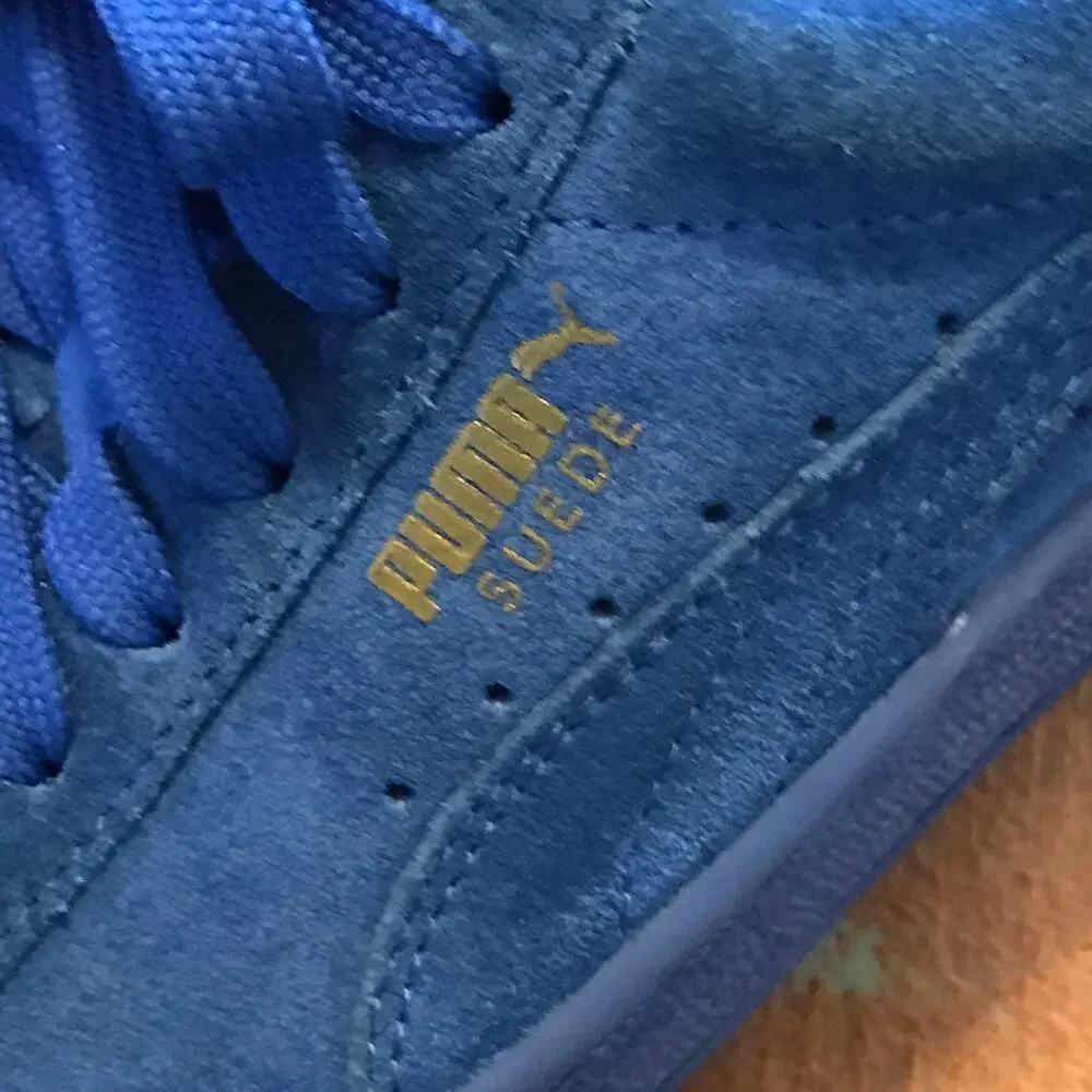 Puma Leather Suede Junior Sneakers True Blue Size 6C